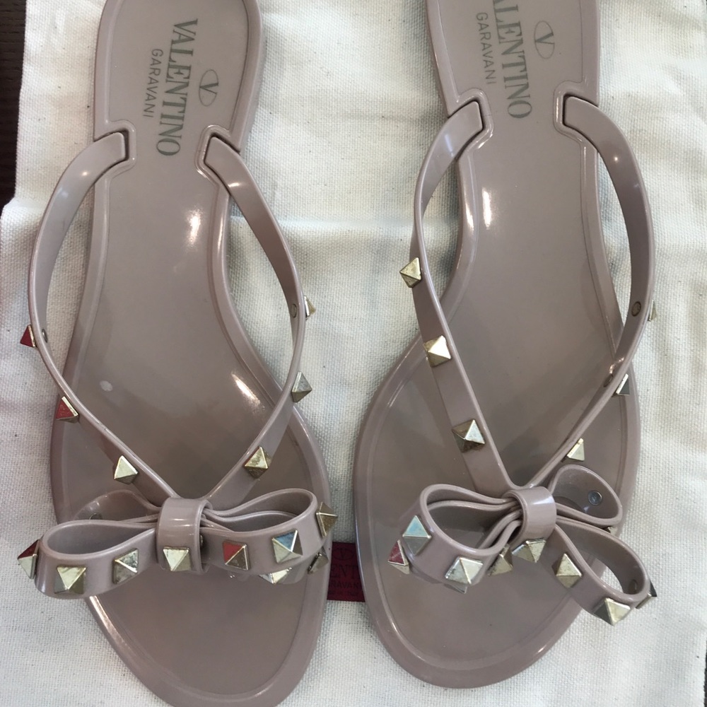 VALENTINO Rockstud Jelly Bow sandals size 40